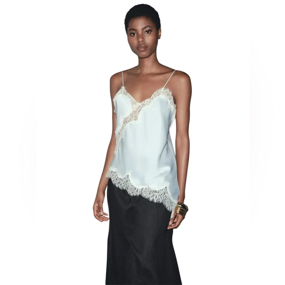 Zara | Tops | Zara Nwt Zw Collection Lace Camisole | Poshmark